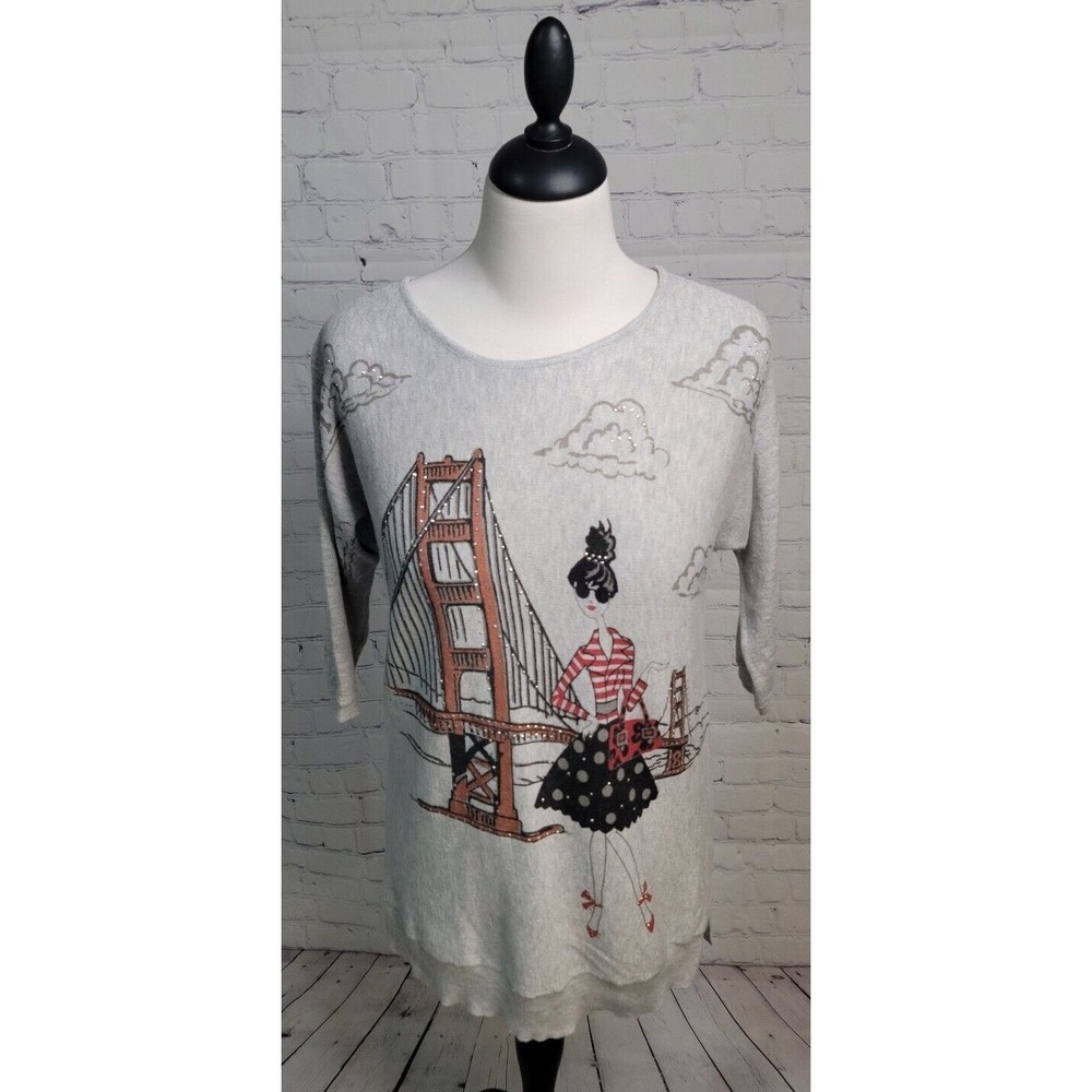 Mesh+Lace Gray Tunic size Sm Bridge with Barbie Girl